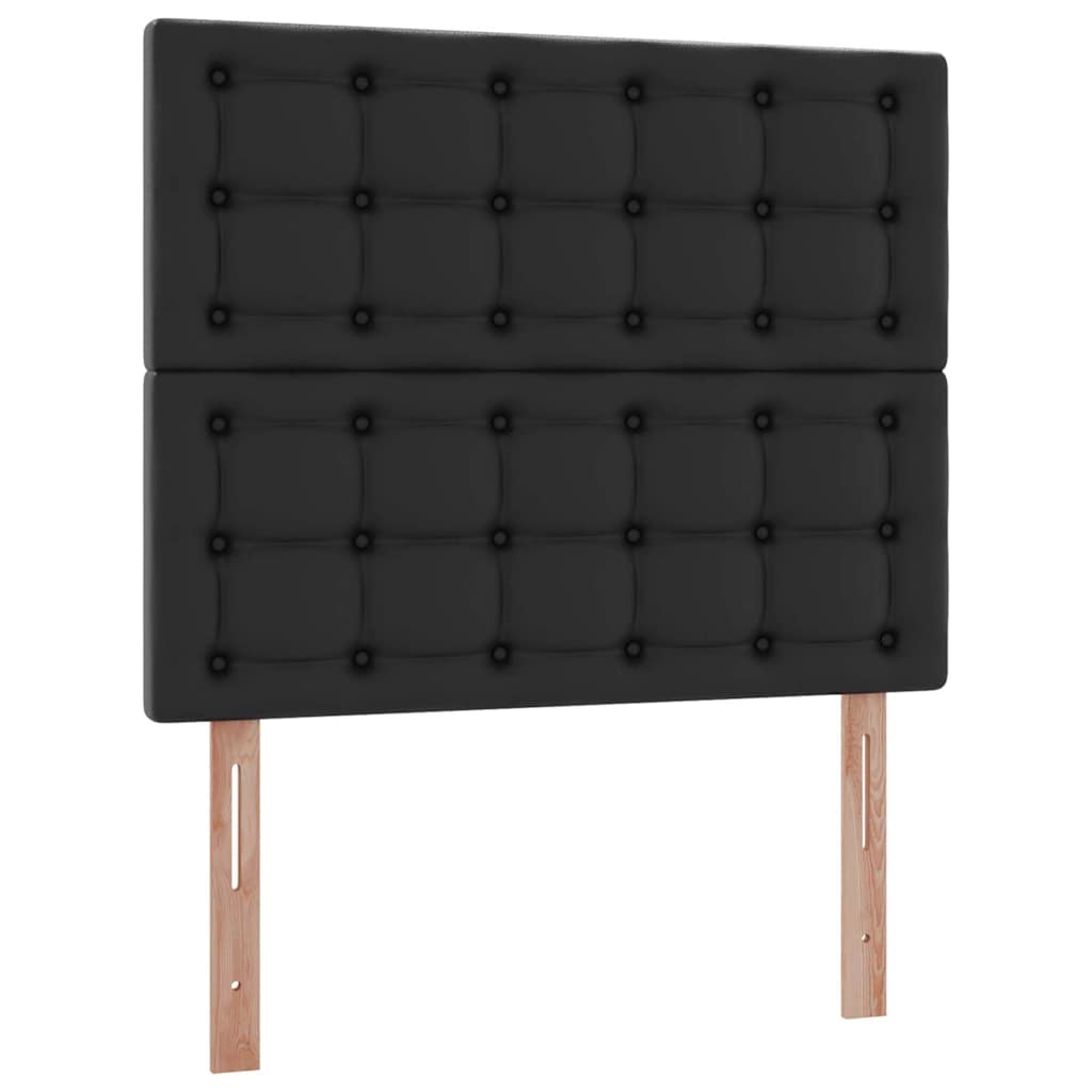 Lit avec rangement et LED Noir 120 x 190 cm Simili cuir - XIOS