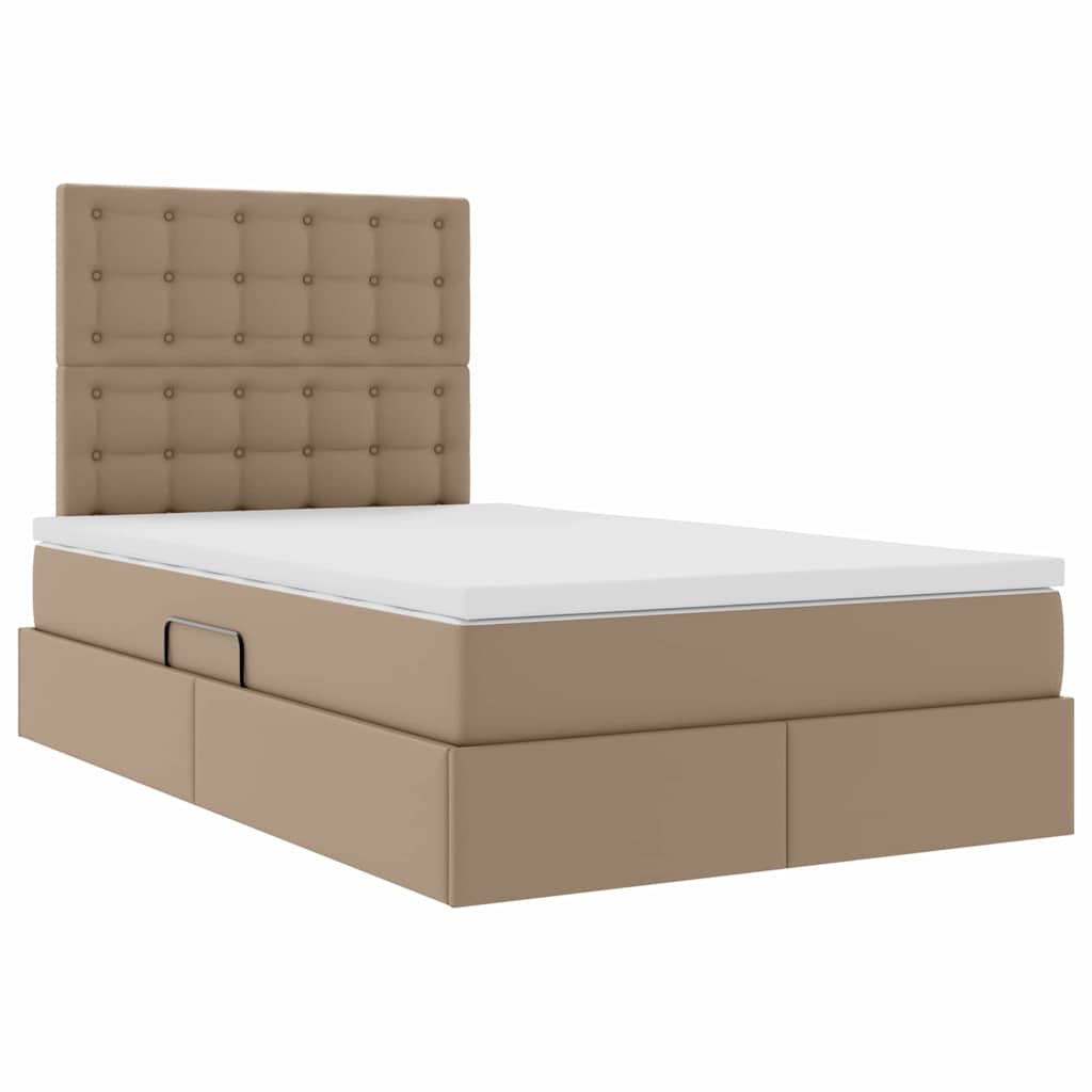 Lit avec rangement et LED avec matelas Cappuccino 120 x 190 cm - XIOS
