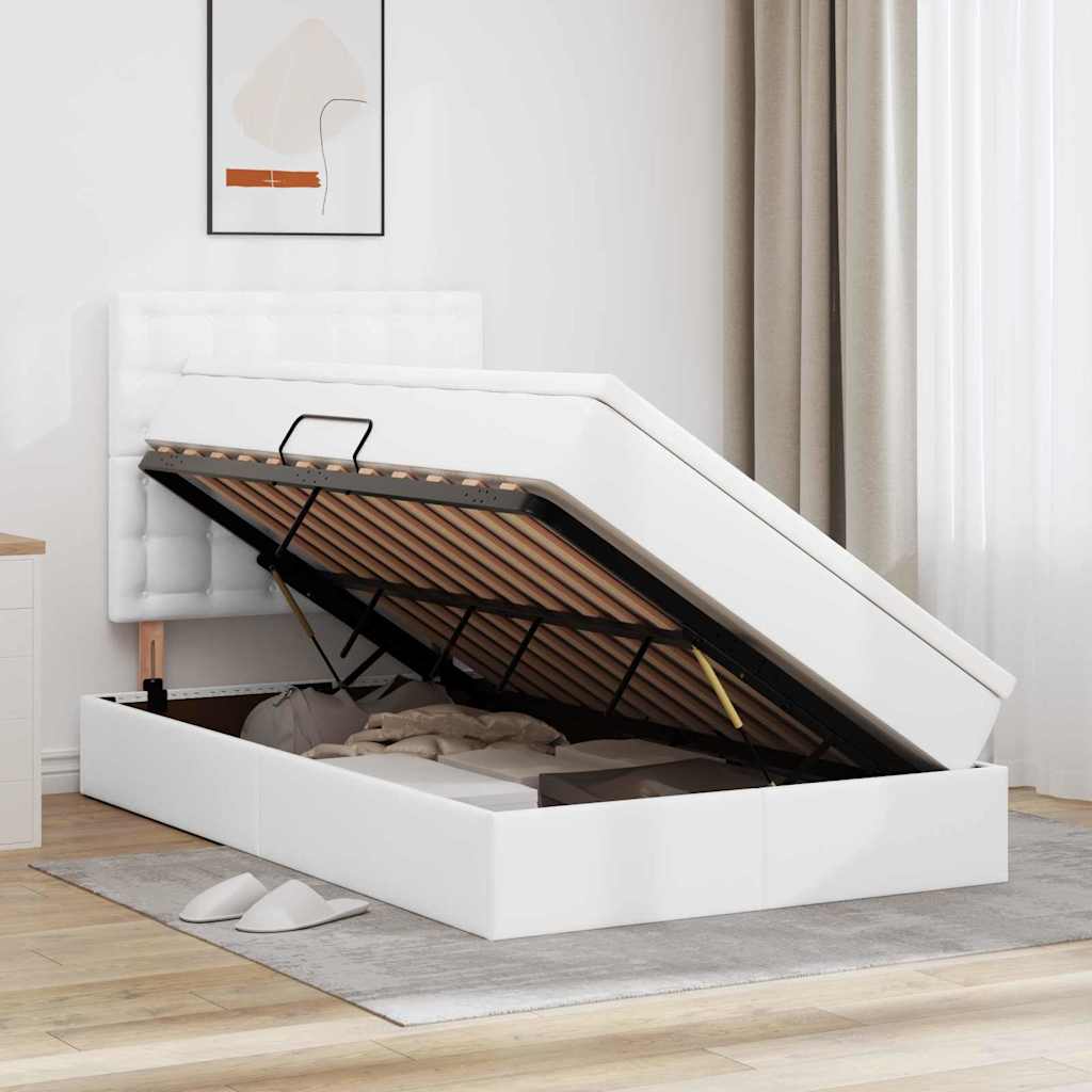 Lit avec des lumières à LED Blanc pur 120 x 200 cm PVC - XIOS