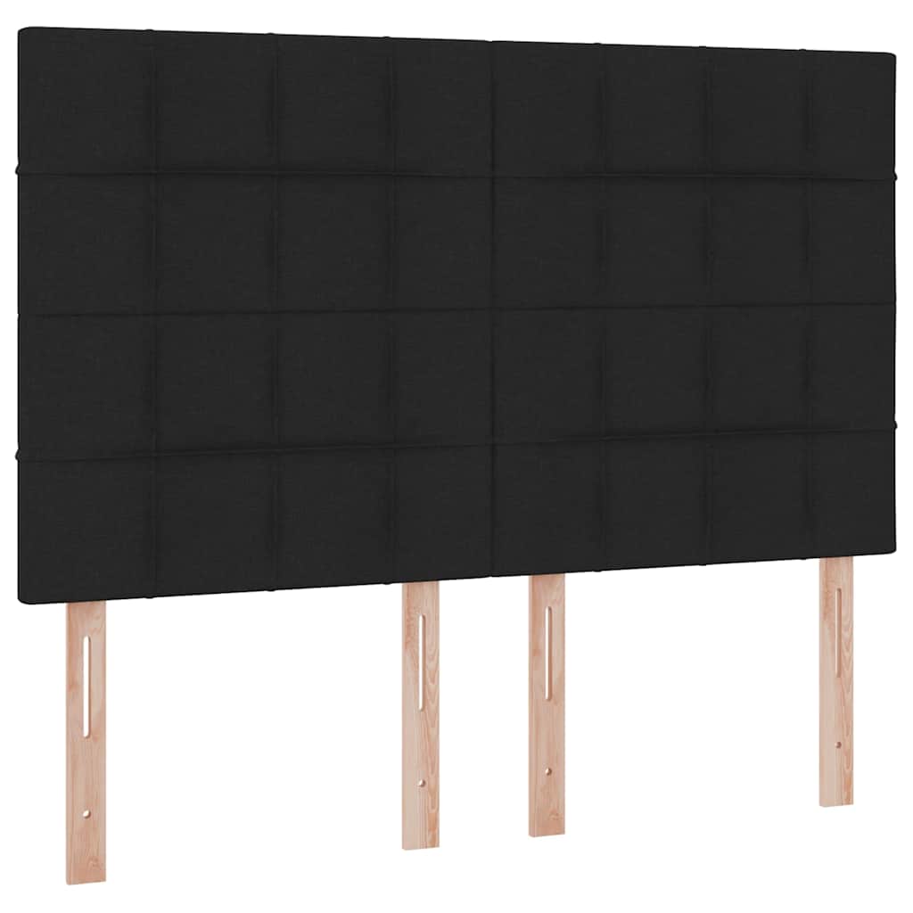 Lit avec rangement et LED avec LED Noir 140 x 190 cm Polyester - XIOS