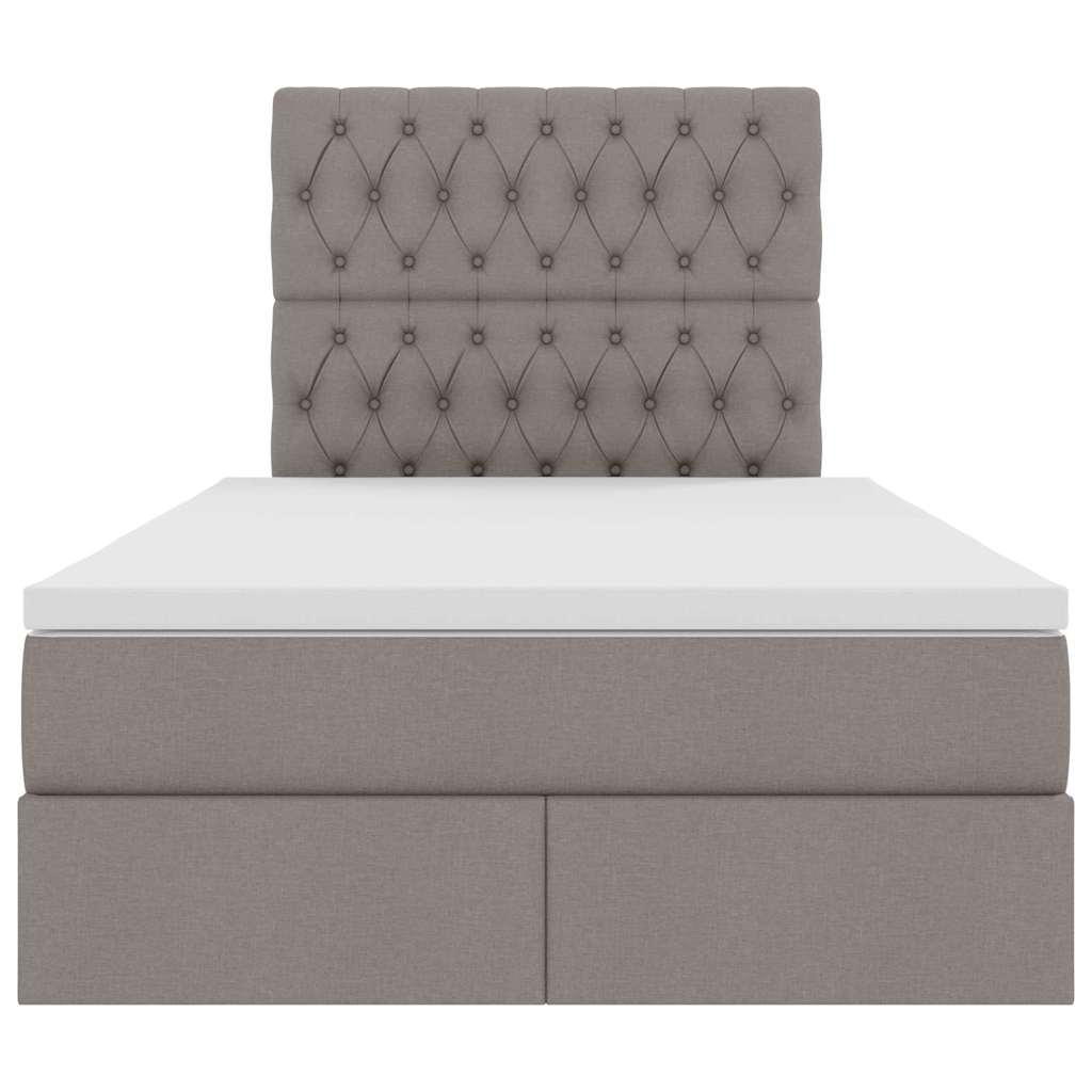 Lit avec rangement et LED Taupe 120 x 190 cm Polyester - XIOS