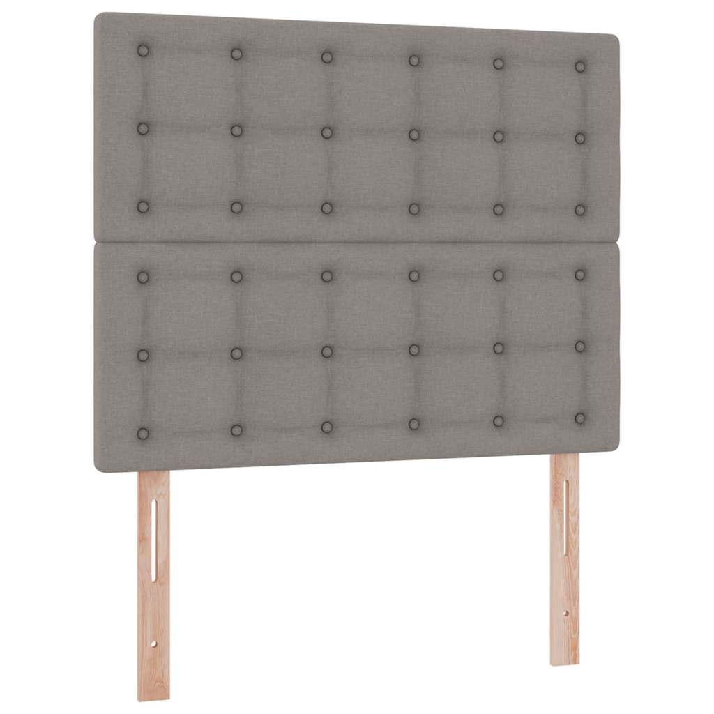 Lit avec rangement et LED Taupe 120 x 190 cm Polyester - XIOS