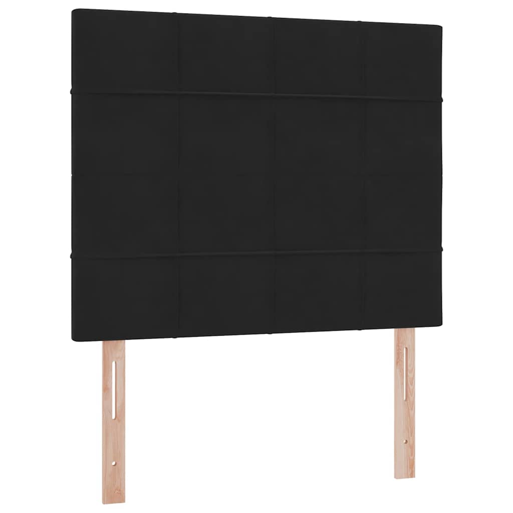 Lit avec rangement et LED Noir 120 x 190 cm Velours - XIOS