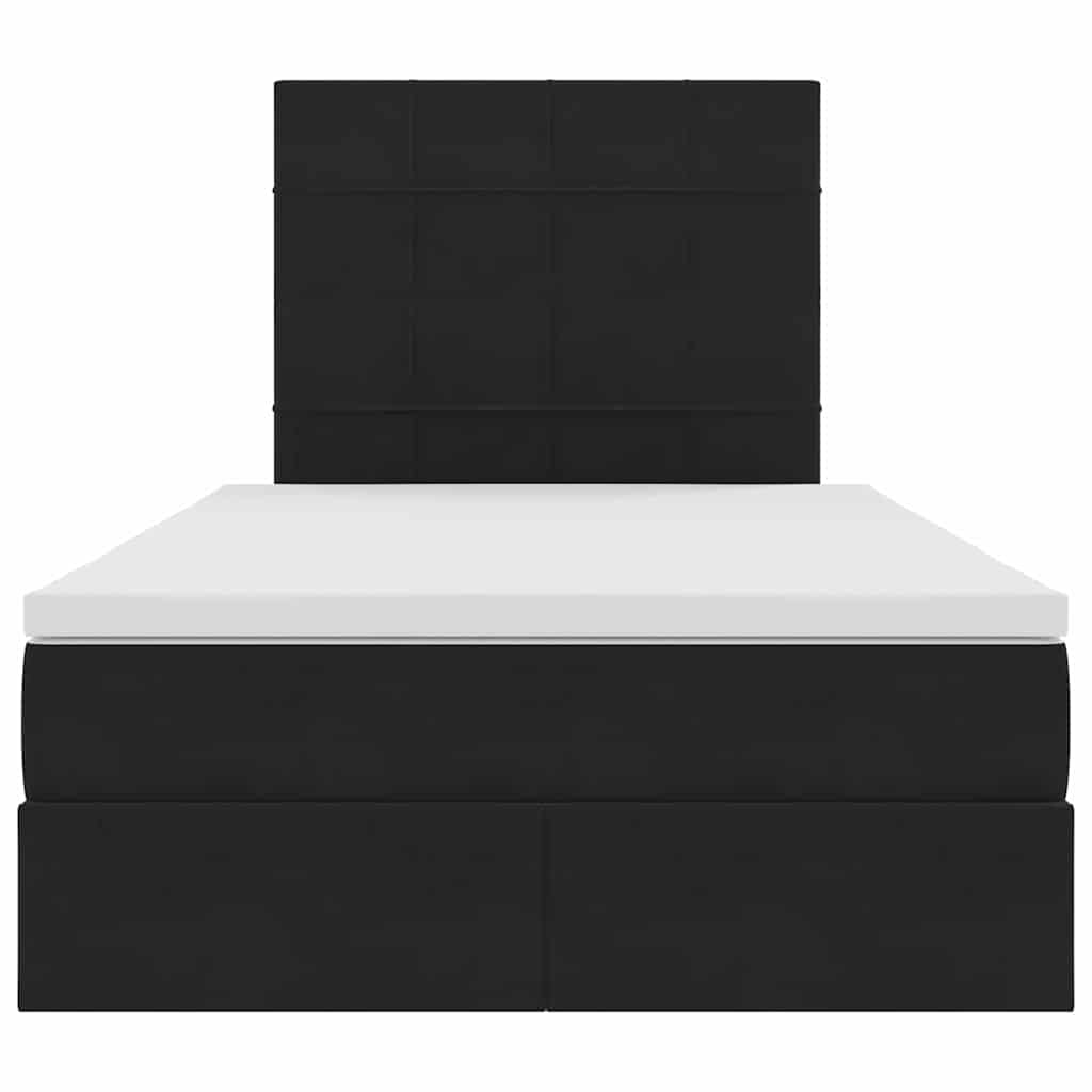 Lit avec rangement et LED avec LED Noir 120 x 200 cm Velours - XIOS