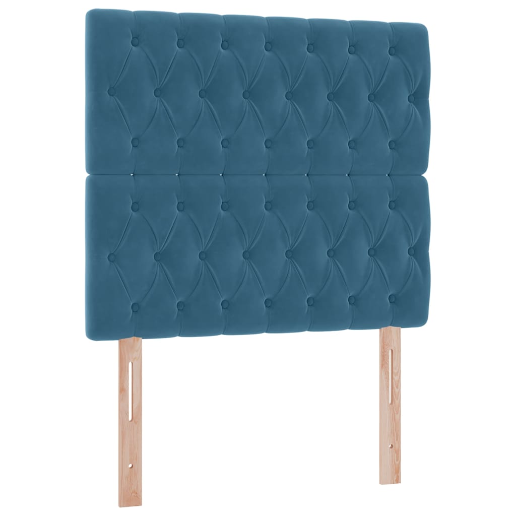 Lit de rangement LED avec matelas Bleu foncé 100 x 200 cm - XIOS