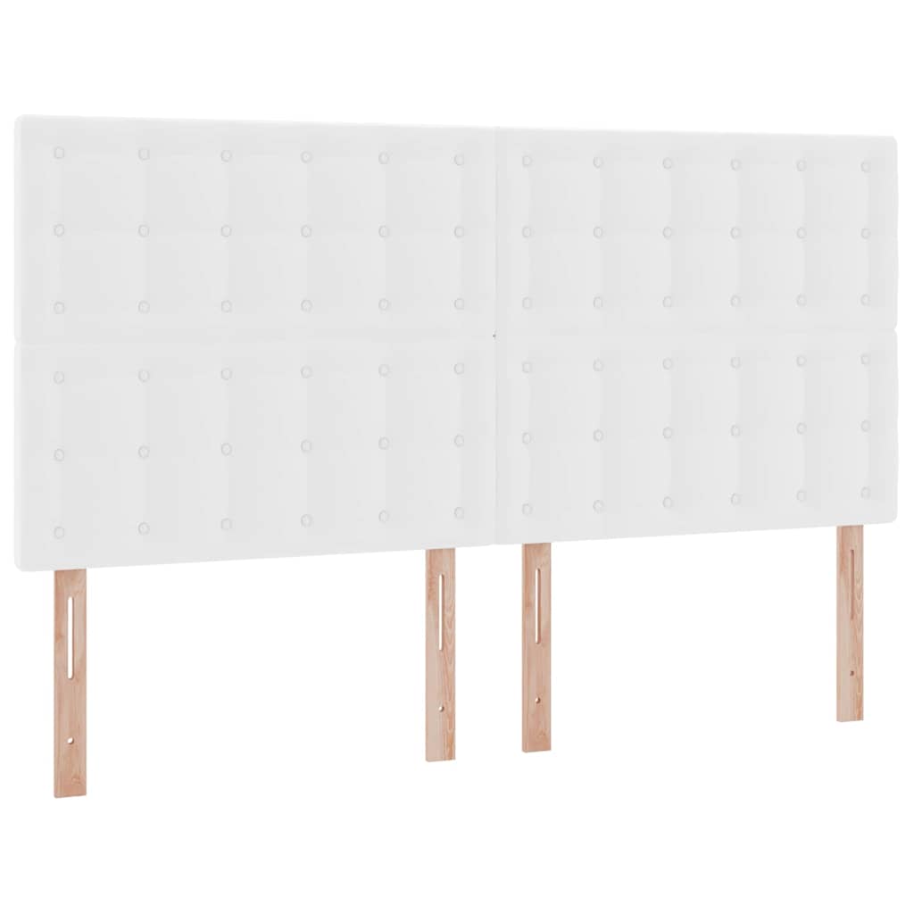 Lit avec rangement et LED Blanc pur 180 x 200 cm Simili cuir - XIOS