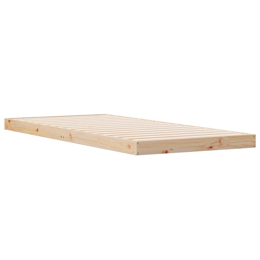 Cadre de lit surélevé Naturel 100 x 220 cm Pin massif - XIOS