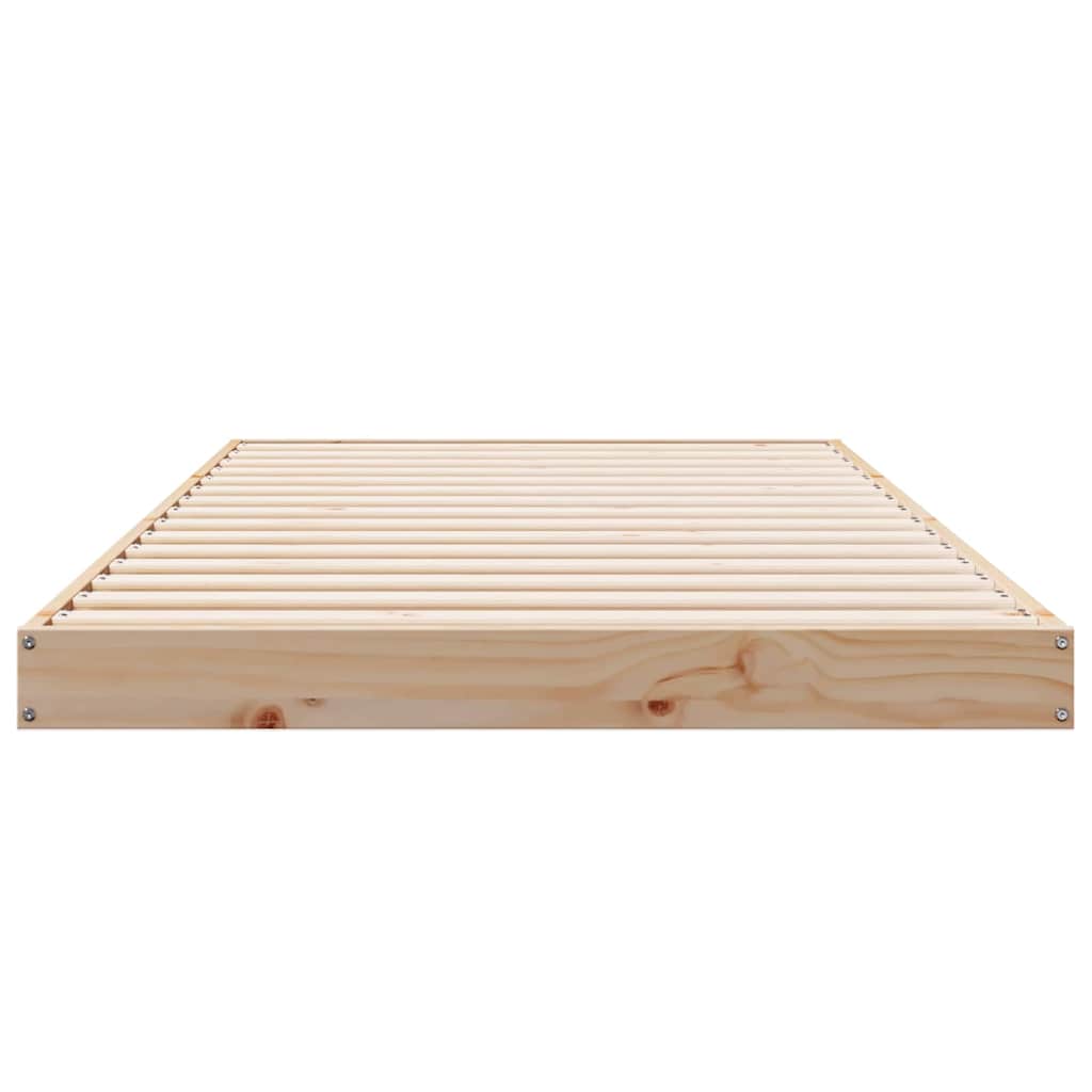 Cadre de lit surélevé Naturel 100 x 220 cm Pin massif - XIOS