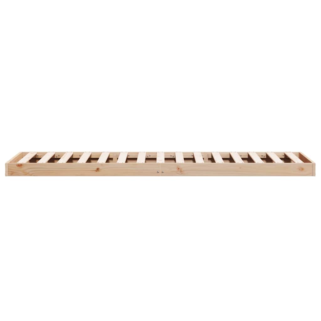 Cadre de lit surélevé Naturel 100 x 220 cm Pin massif - XIOS