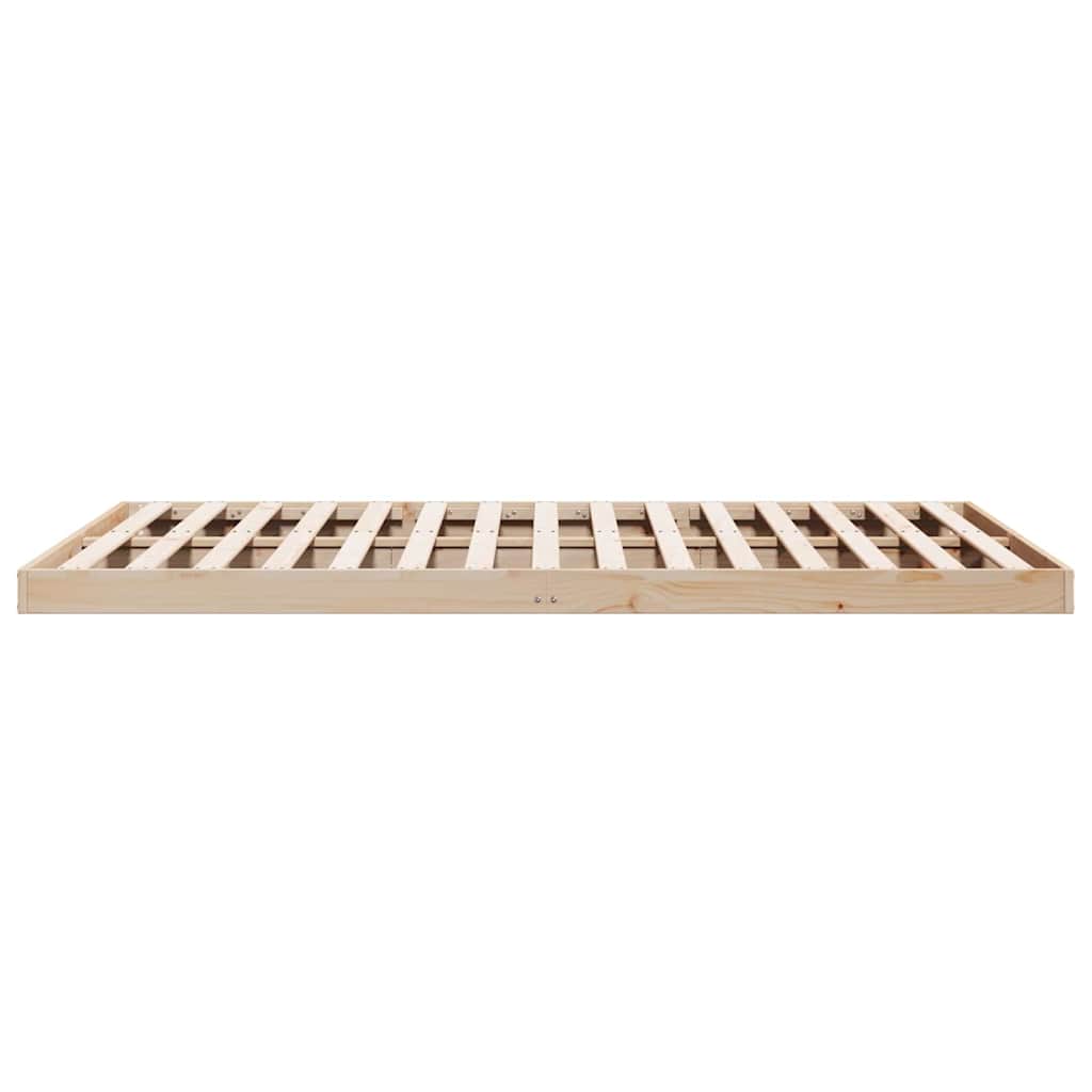 Cadre de lit surélevé Naturel 180 x 220 cm Bois de pin massif - XIOS