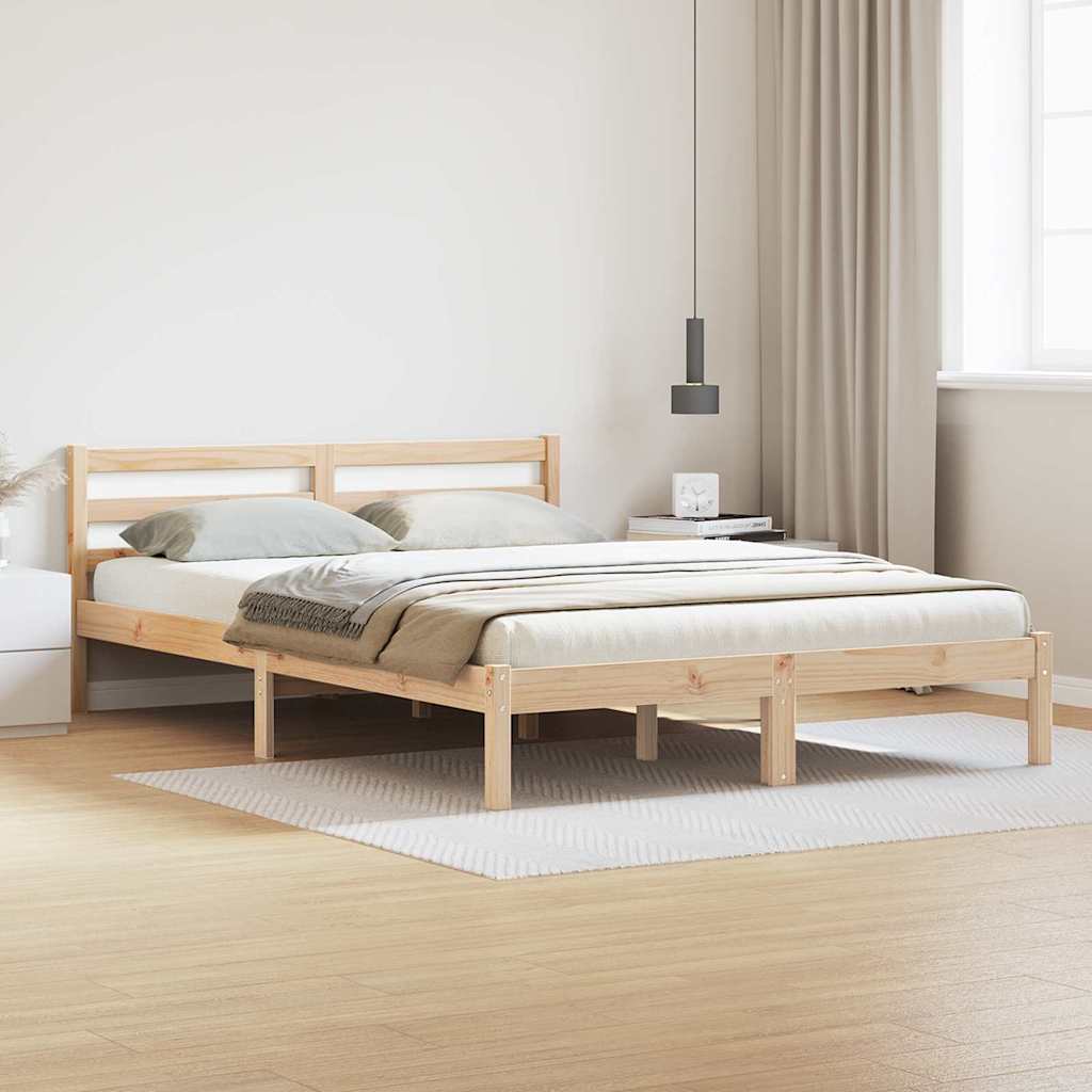 Cadre de lit Marron 208.6 x 157.6 x 69.4 cm Pin massif - XIOS