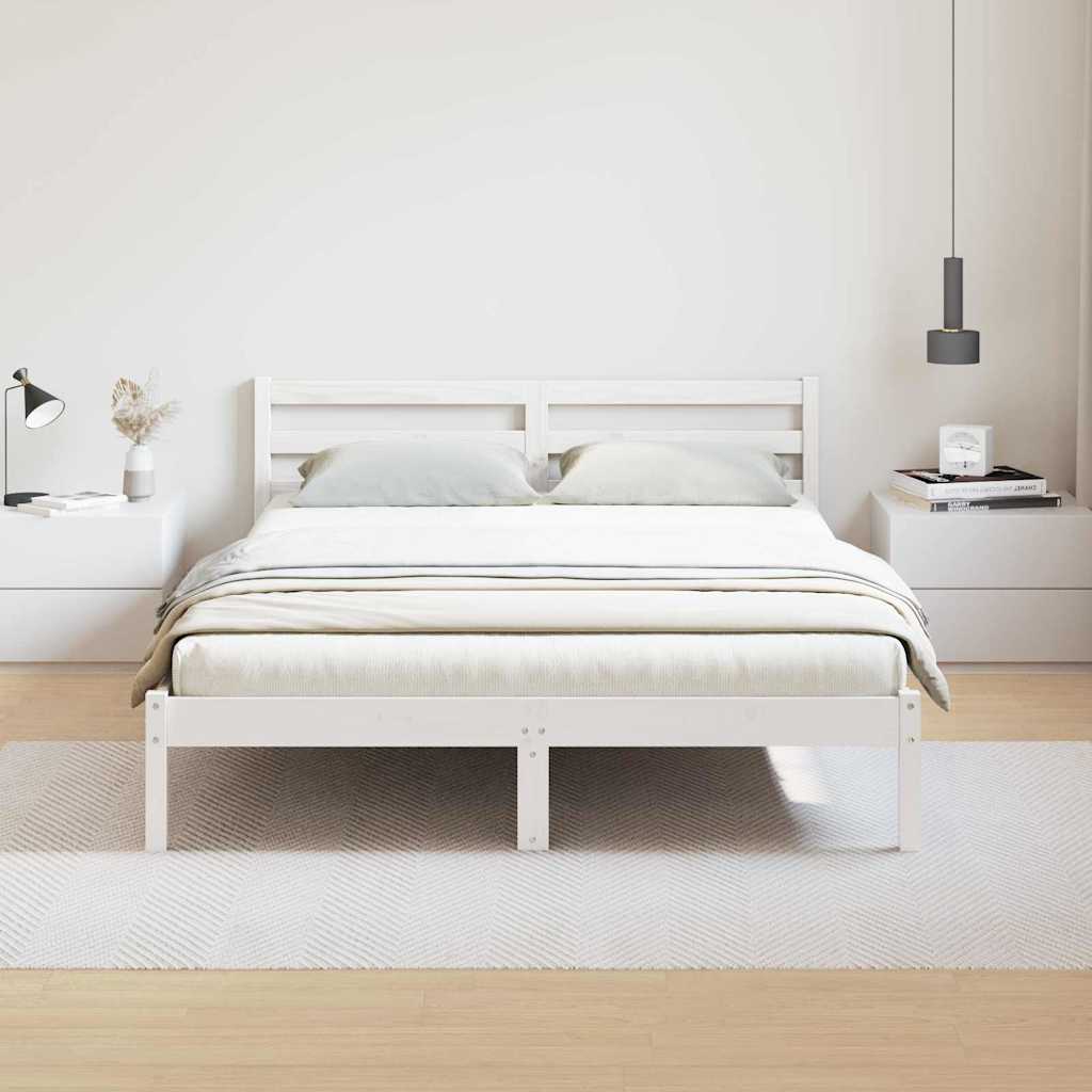 Cadre de lit Blanc 208.6 x 157.6 x 69.4 cm Pin massif - XIOS