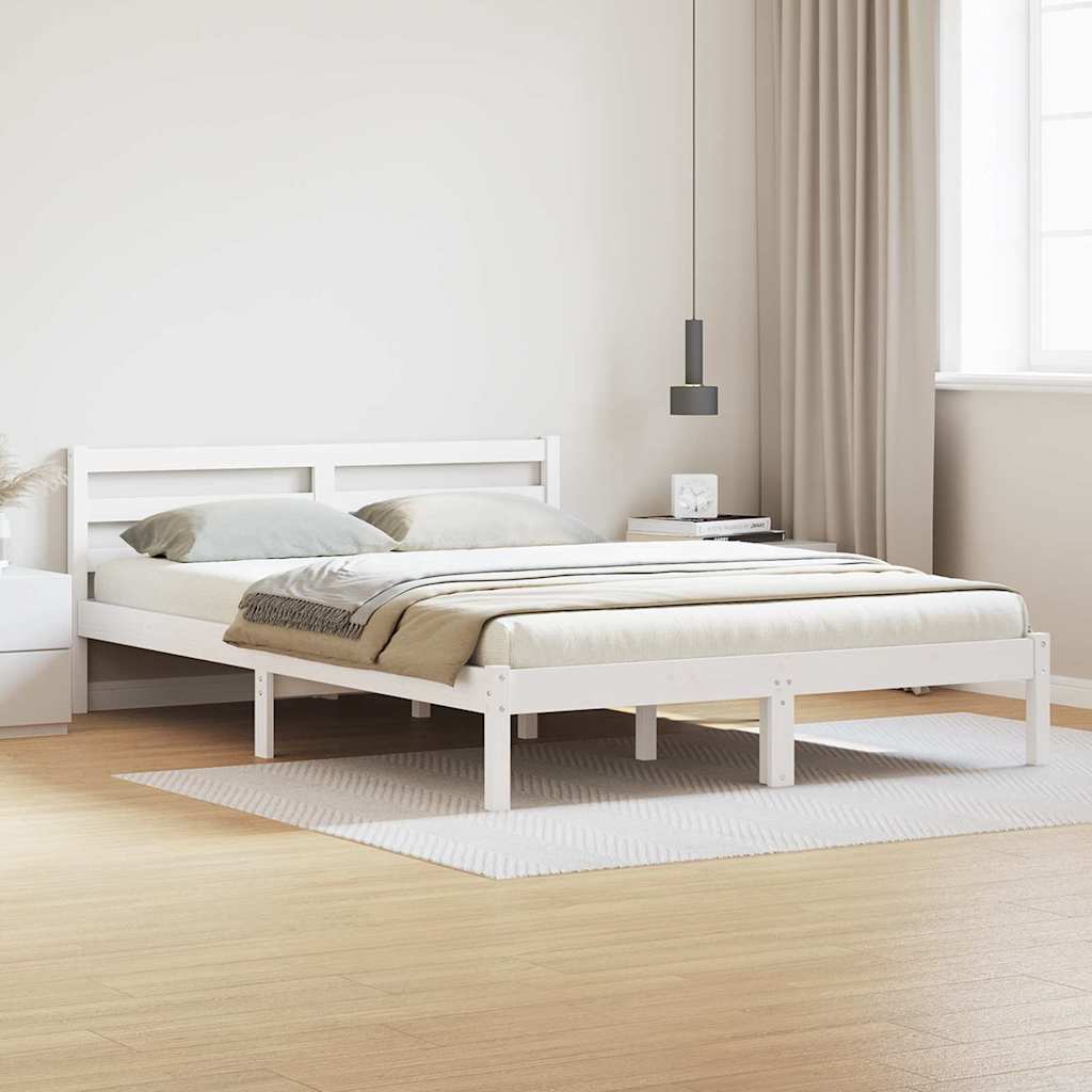 Cadre de lit Blanc 208.6 x 157.6 x 69.4 cm Pin massif - XIOS