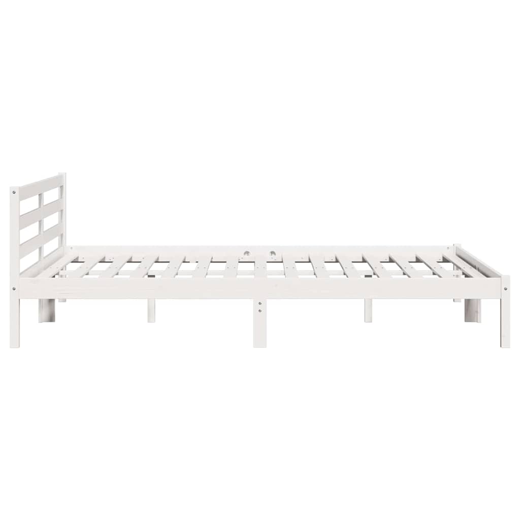 Cadre de lit Blanc 225,5 x 205,5 x 69,5 cm Bois de Pin Massif - XIOS