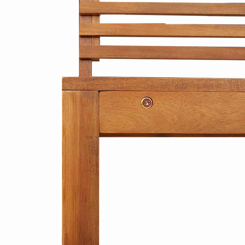 Ensemble de banc de jardin 5 pcs Marron Bois d'Acacia Massif