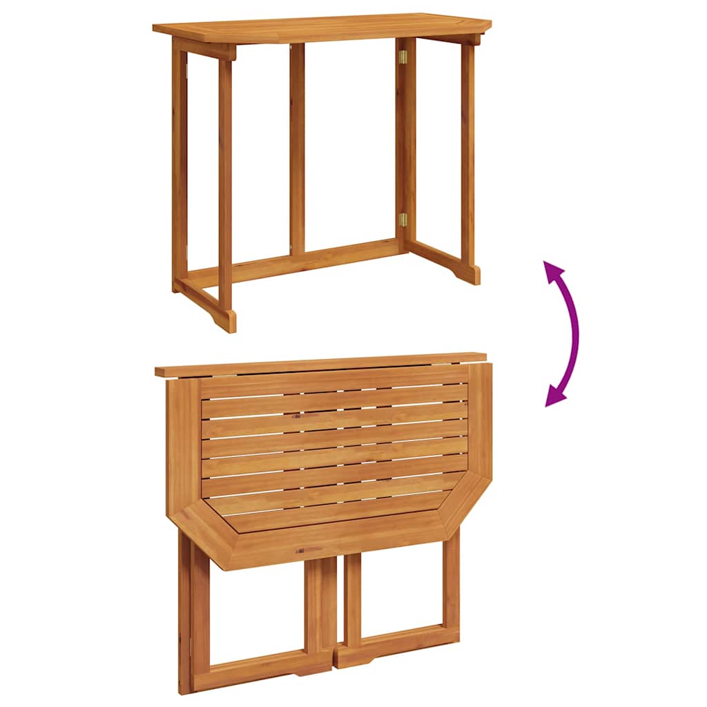 Ensemble bistro de jardin 3 pcs Marron Bois d'Acacia Massif