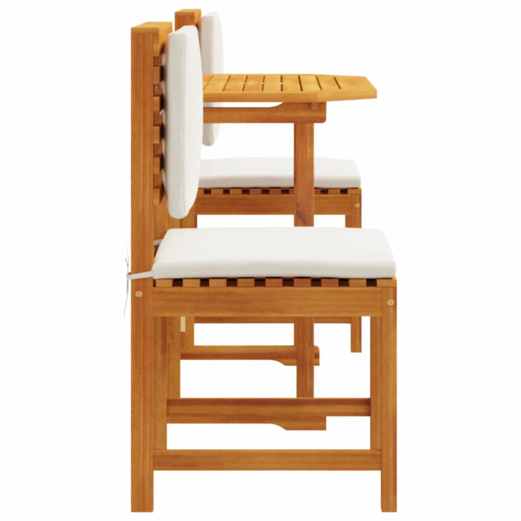 Ensemble bistro de jardin 3 pcs Marron Bois d'Acacia Massif