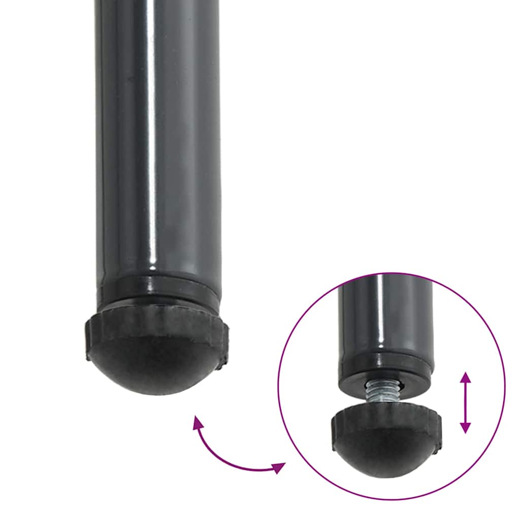Ensemble de salle à manger pour jardin 3 pcs Noir et anthracite - XIOS