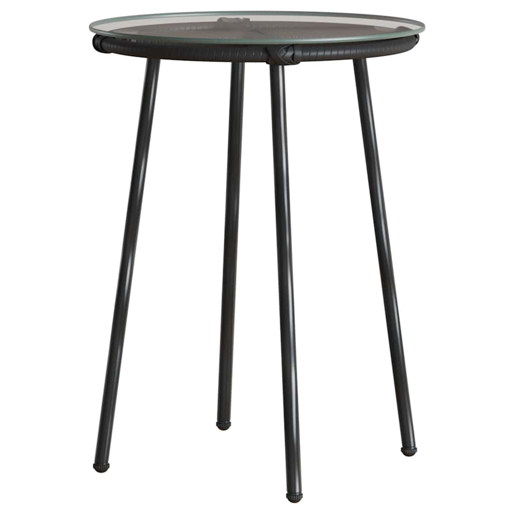 Ensemble de salle à manger pour jardin 3 pcs Noir et anthracite - XIOS