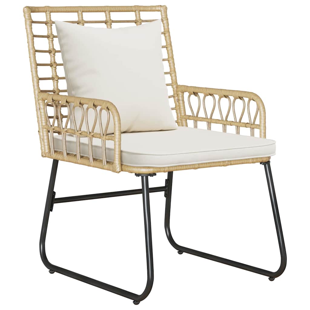 Ensemble de salle à manger pour jardin 3 pcs Marron et Crème - XIOS
