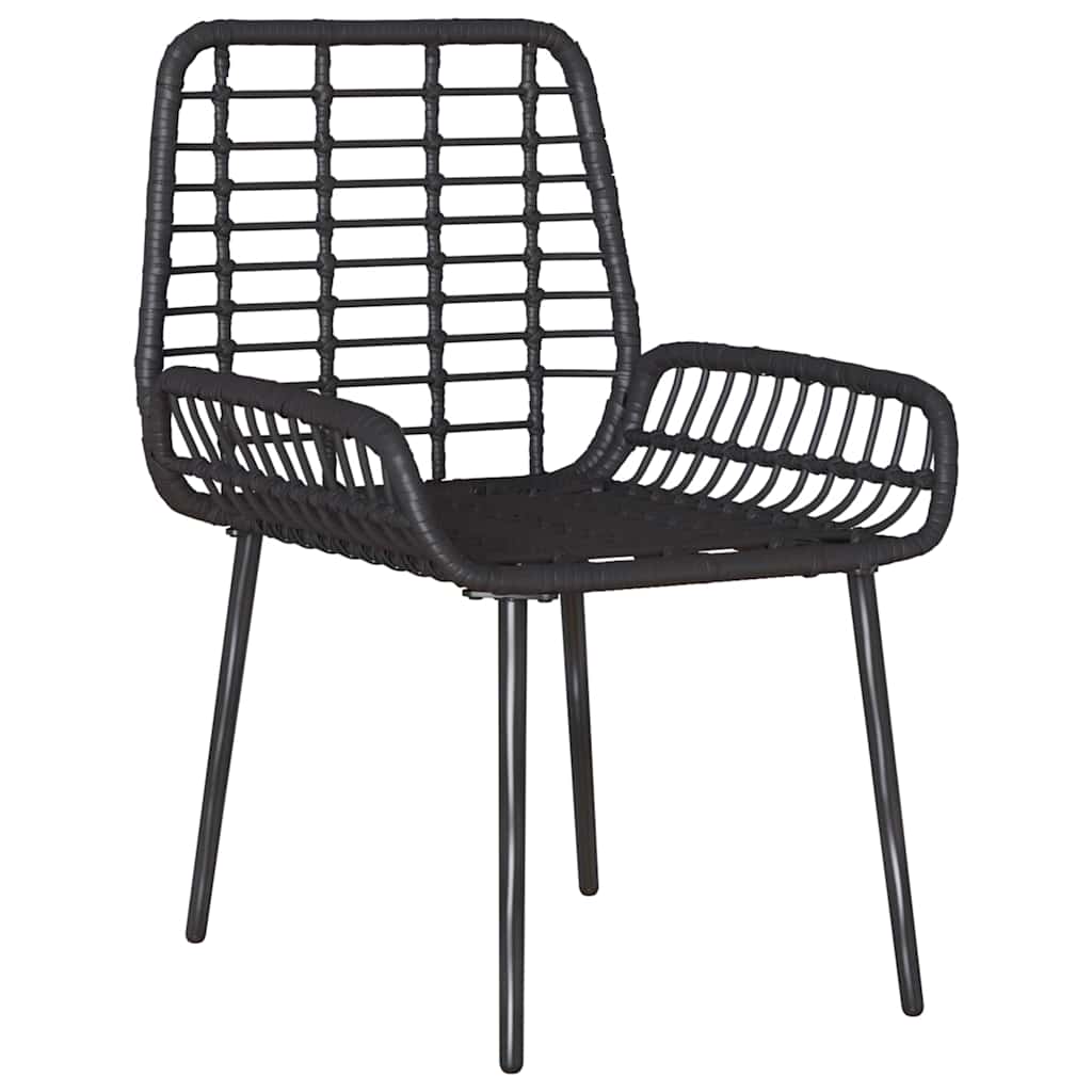 Ensemble de salle à manger pour jardin 3 pcs Noir et anthracite - XIOS