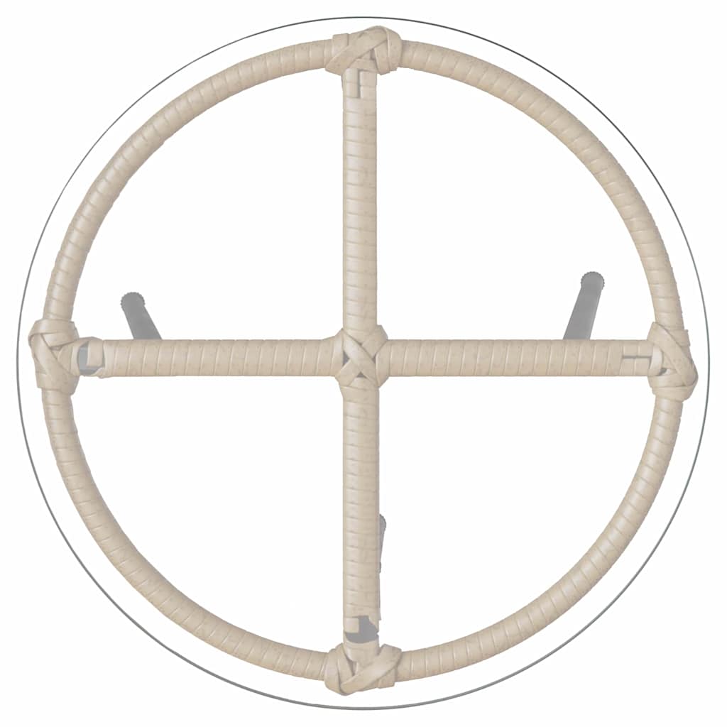 Ensemble de salle à manger pour jardin 3 pcs Marron et Crème - XIOS