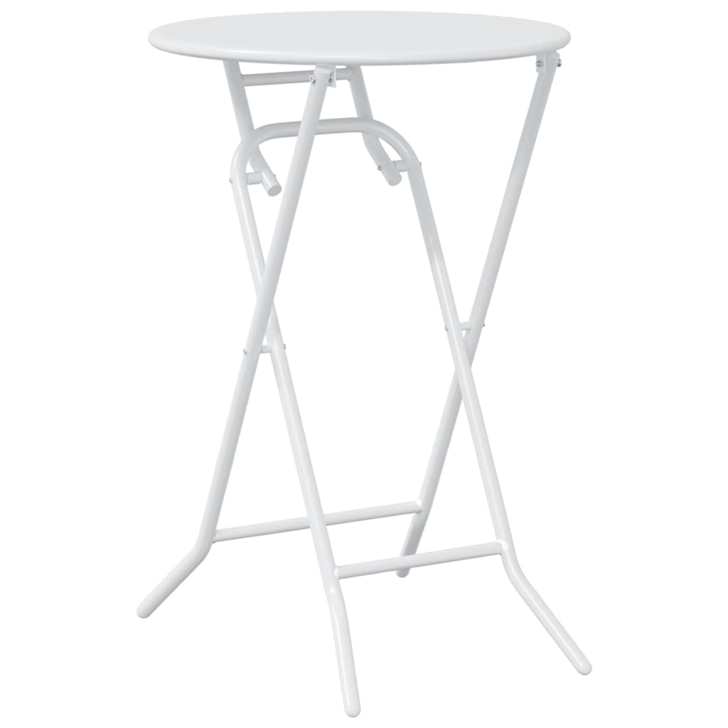 Ensemble bistro de jardin 3 pcs Blanc Acier - XIOS