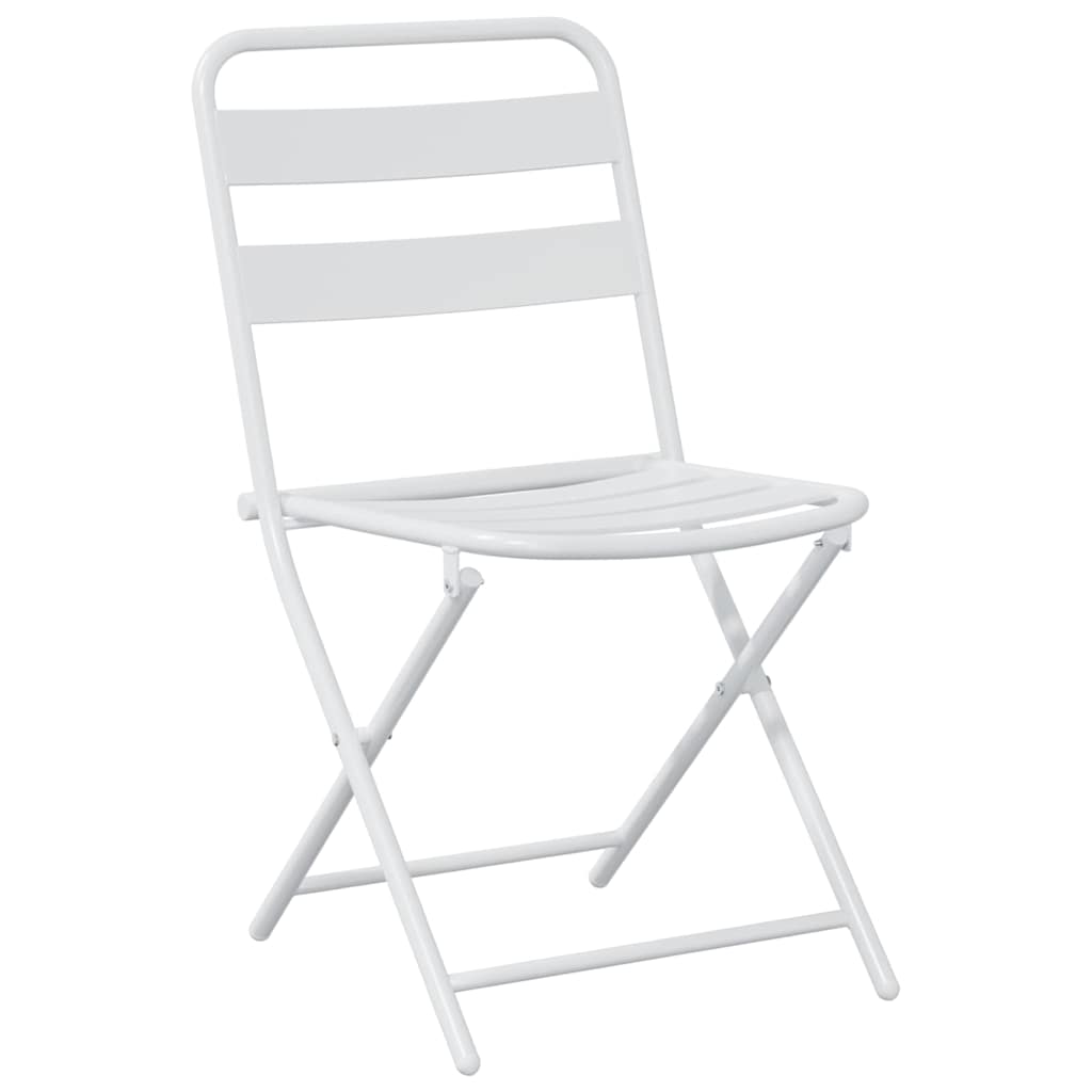 Ensemble bistro de jardin 3 pcs Blanc Acier - XIOS