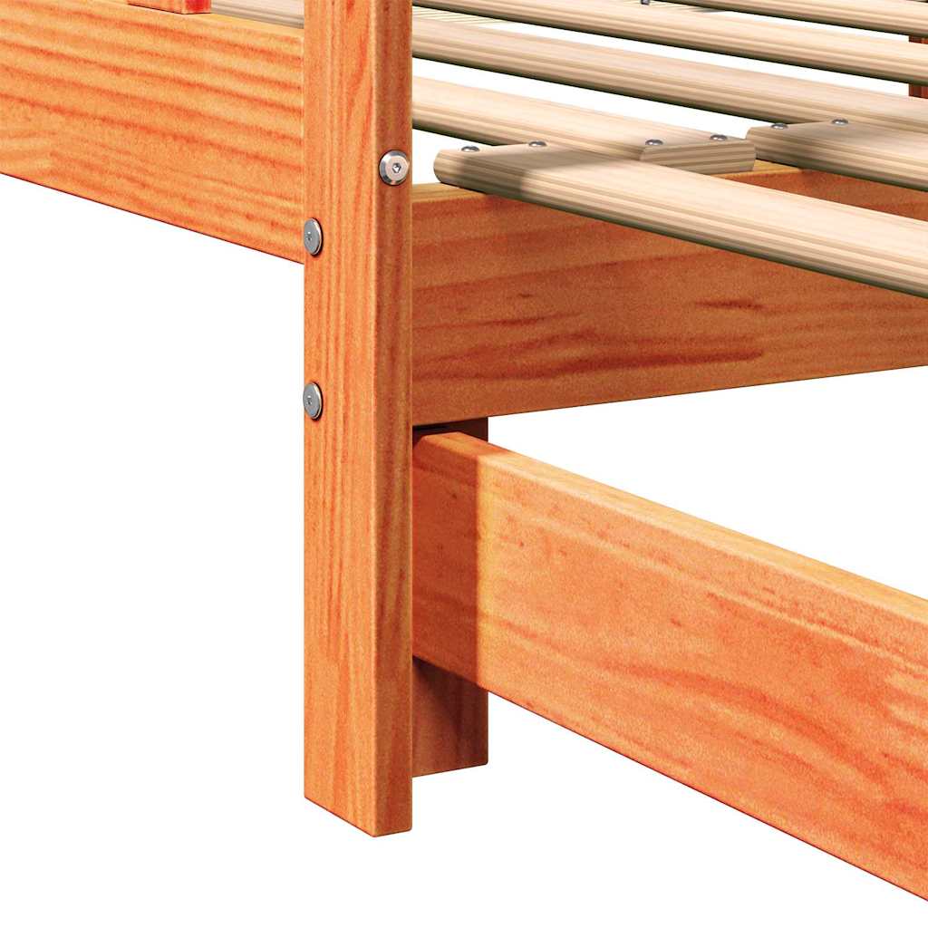 Lit Pull-out de Jour Brun cire 193,5 x 184 x 66 cm Pin massif - XIOS