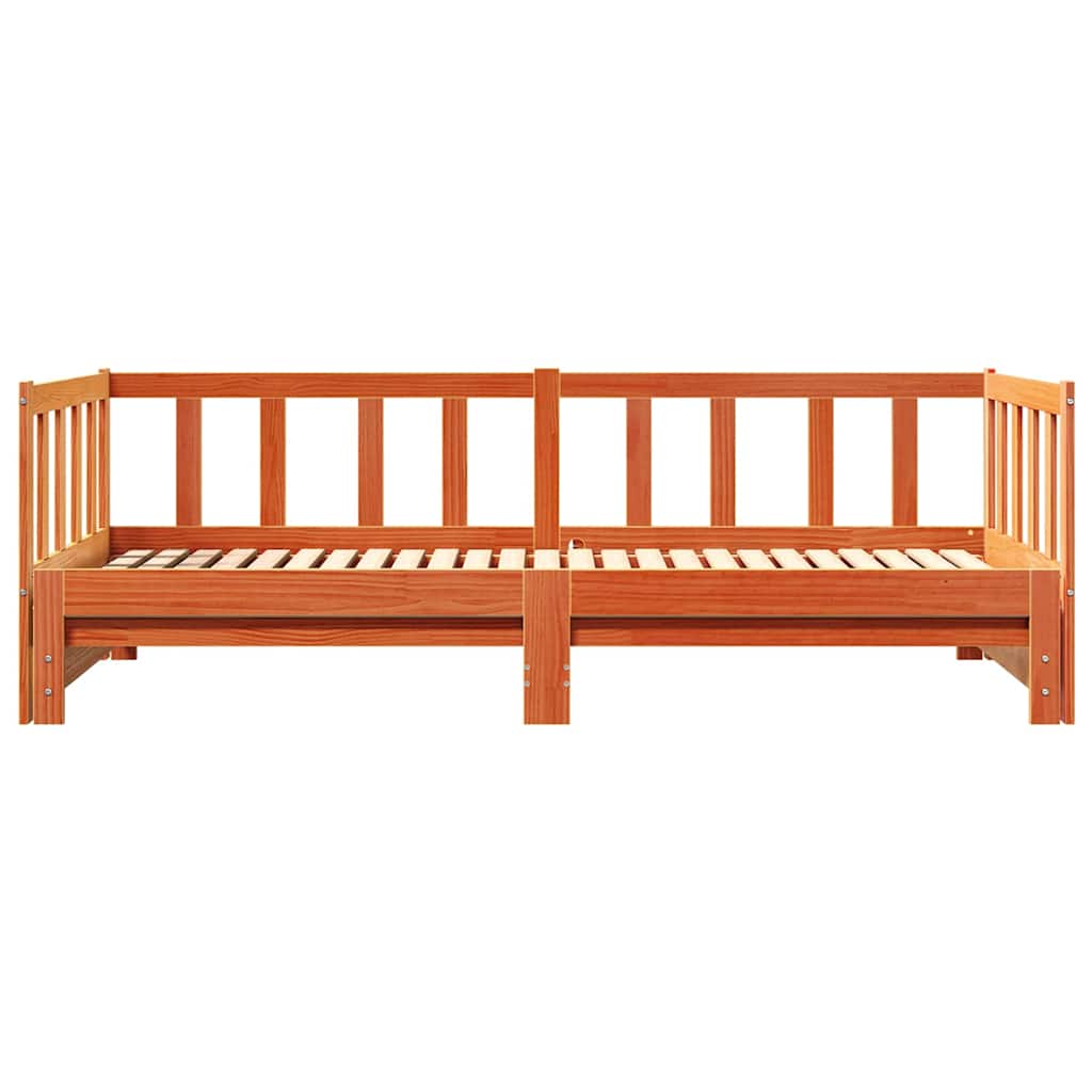 Lit Pull-out de Jour Brun cire 193,5 x 184 x 66 cm Pin massif - XIOS