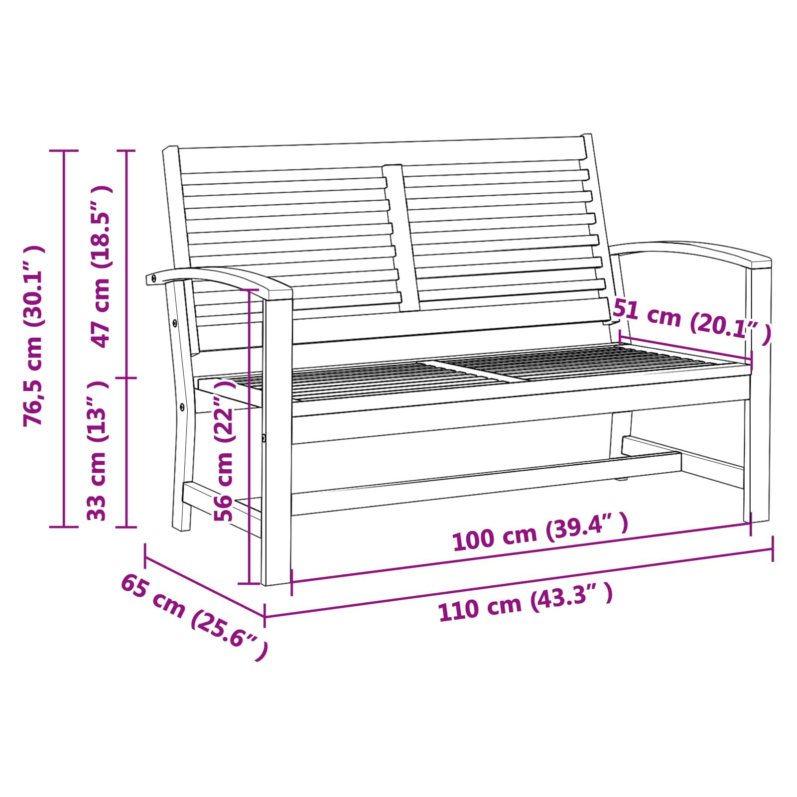 Ensemble de canapé de jardin 3 pcs Naturel Bois de teck massif - XIOS