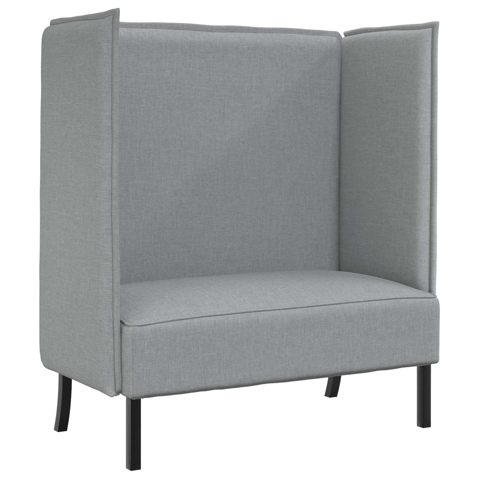 Canapé à Haut Dossier 101cm Gris clair tissu - XIOS
