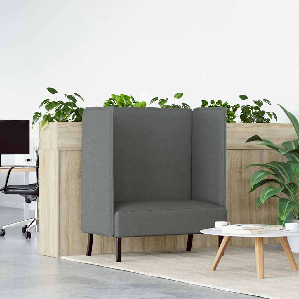 Canapé à Haut Dossier Gris foncé 109 x 56 x 121 cm tissu - XIOS