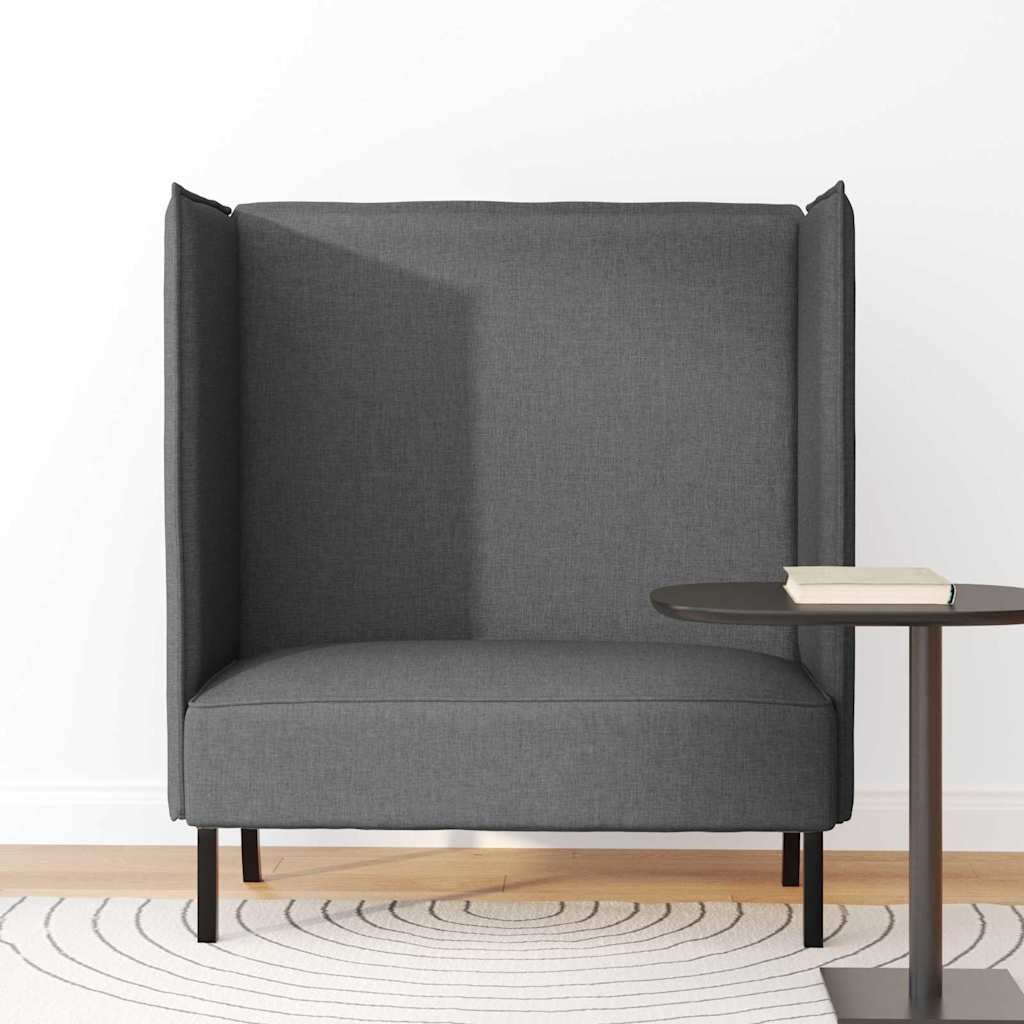 Canapé à Haut Dossier Gris foncé 109 x 56 x 121 cm tissu - XIOS