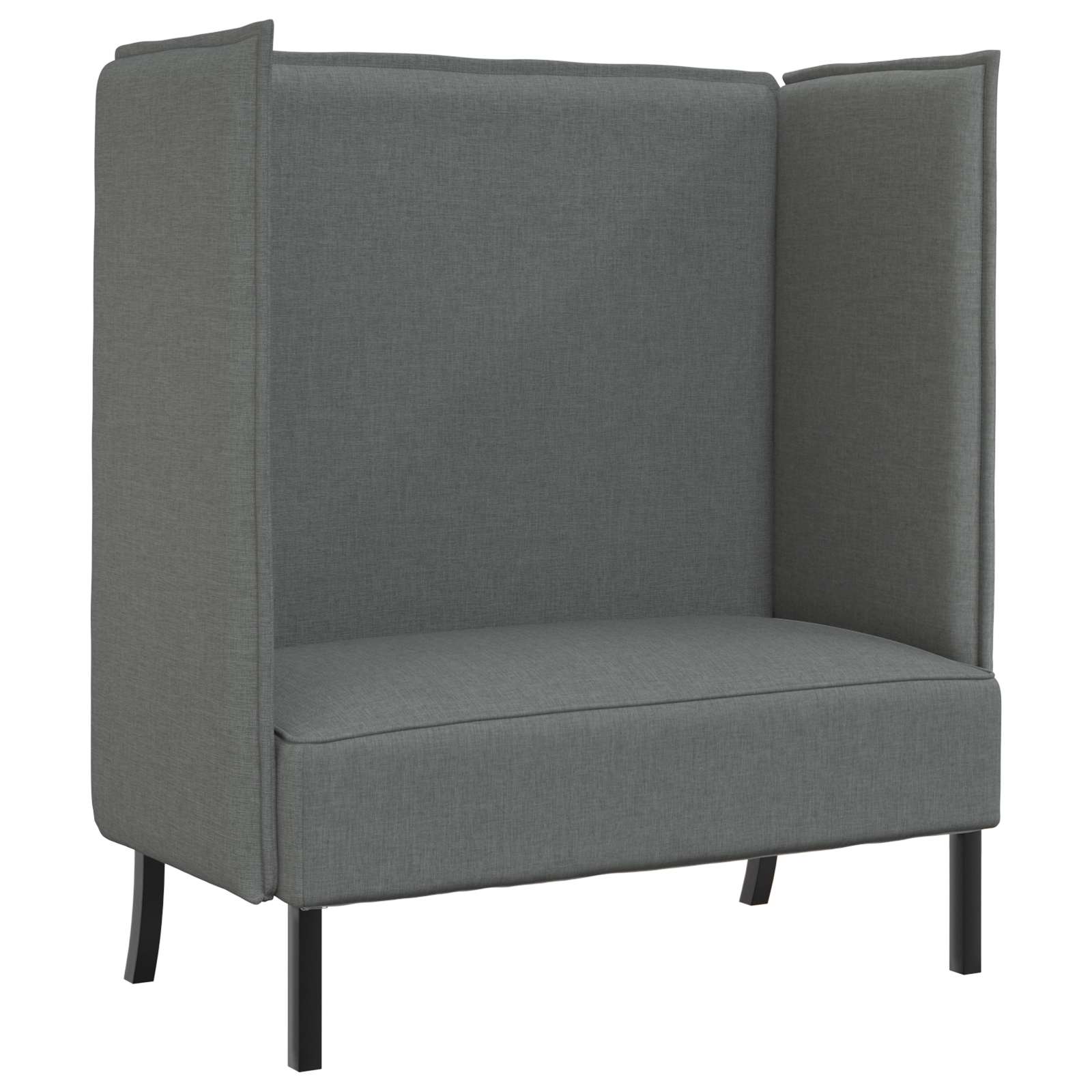 Canapé à Haut Dossier 101cm Gris foncé tissu - XIOS