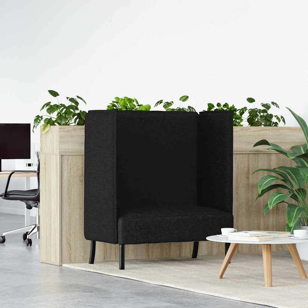 Canapé à Haut Dossier 101cm Noir tissu - XIOS