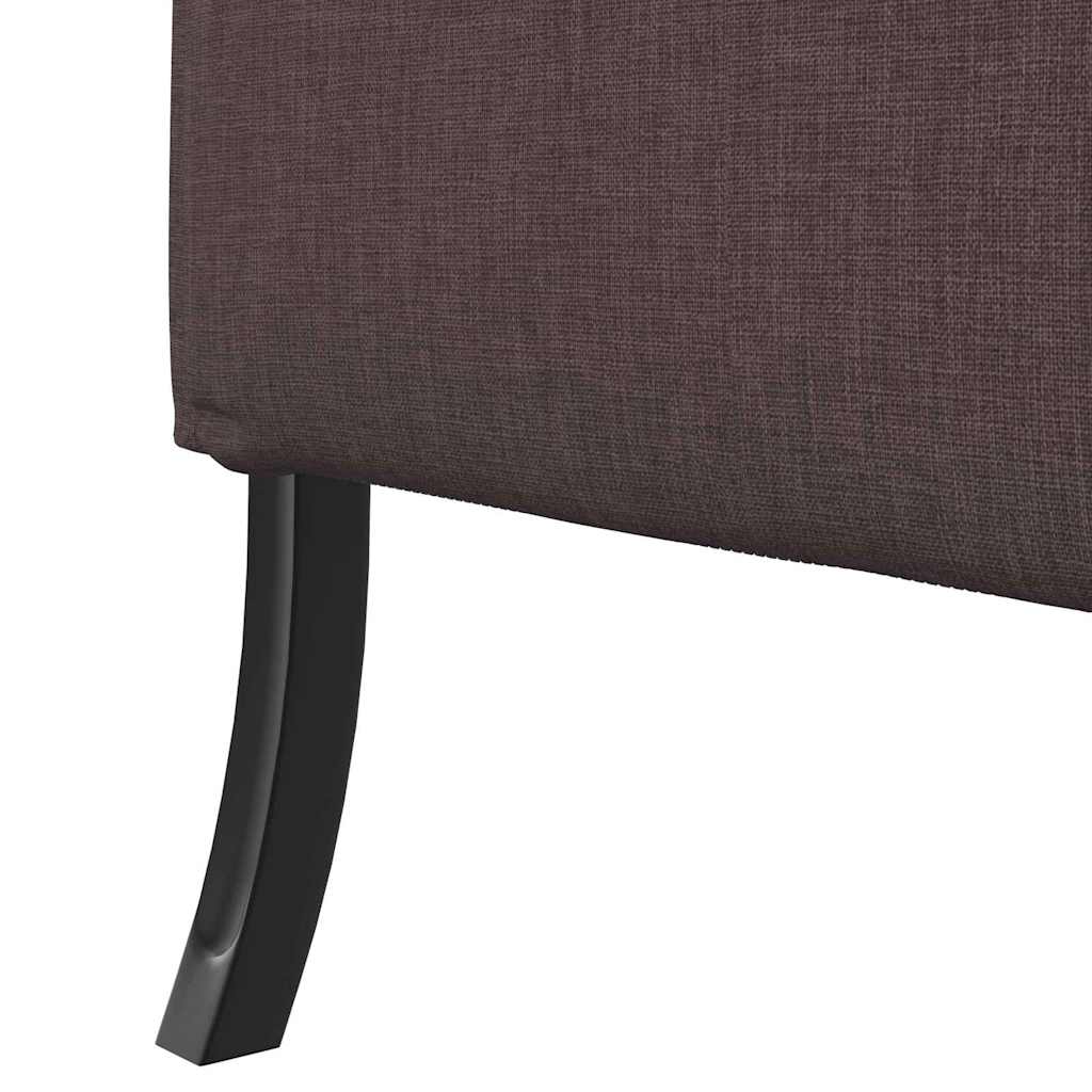 Canapé à Haut Dossier 101cm Marron foncé tissu