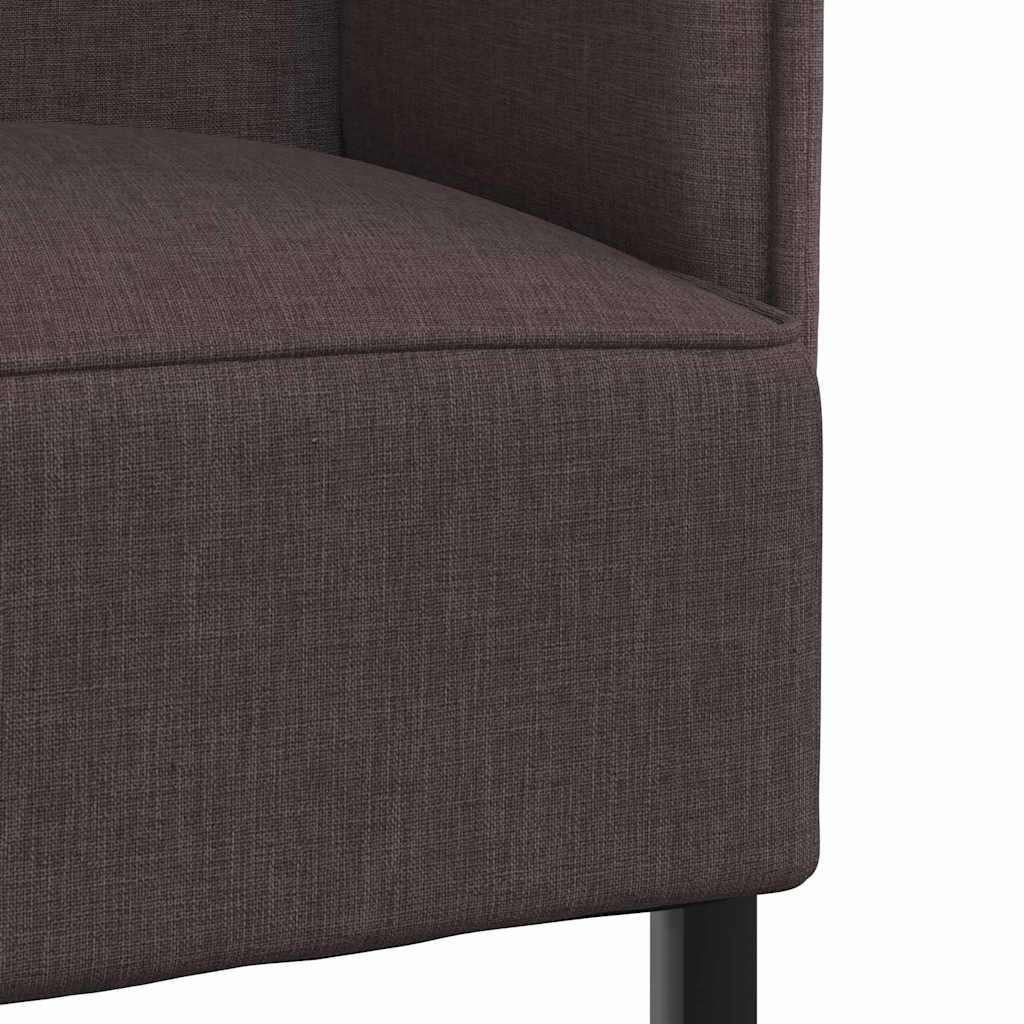 Canapé à Haut Dossier 101cm Marron foncé tissu