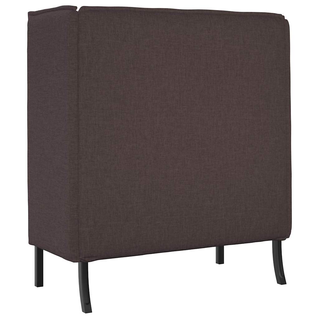 Canapé à Haut Dossier 101cm Marron foncé tissu