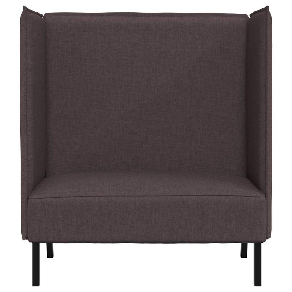 Canapé à Haut Dossier 101cm Marron foncé tissu