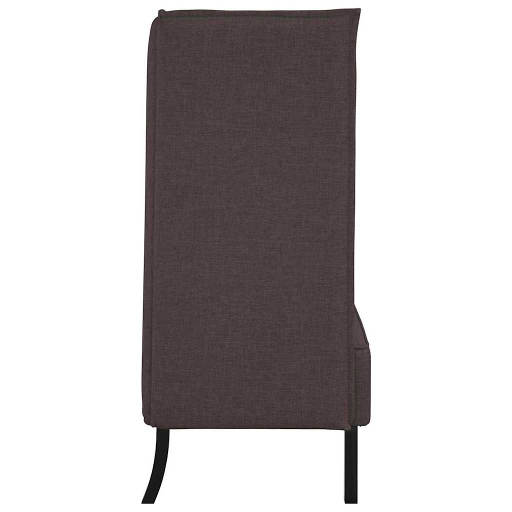 Canapé à Haut Dossier 101cm Marron foncé tissu