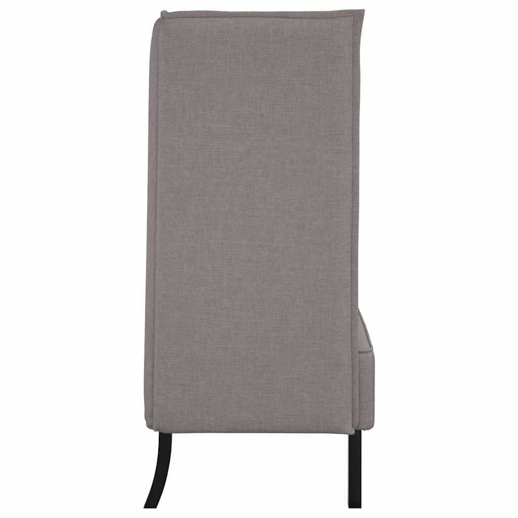 Canapé à Haut Dossier Taupe 109 x 56 x 121 cm tissu - XIOS