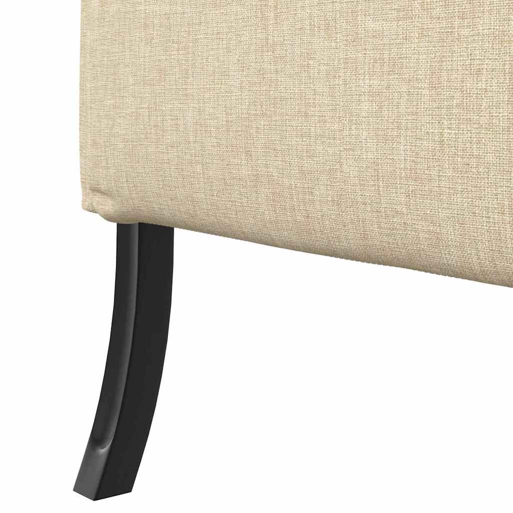 Canapé à Haut Dossier 101cm Crème tissu