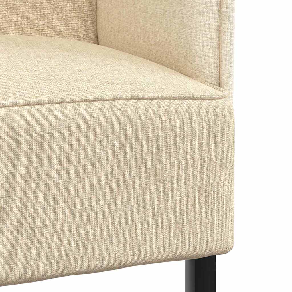 Canapé à Haut Dossier 101cm Crème tissu