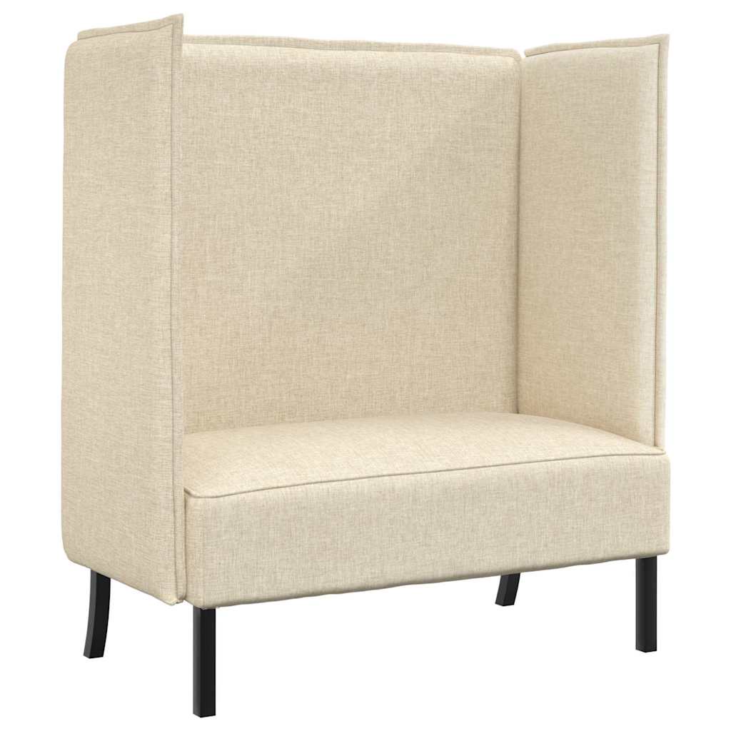Canapé à Haut Dossier 101cm Crème tissu