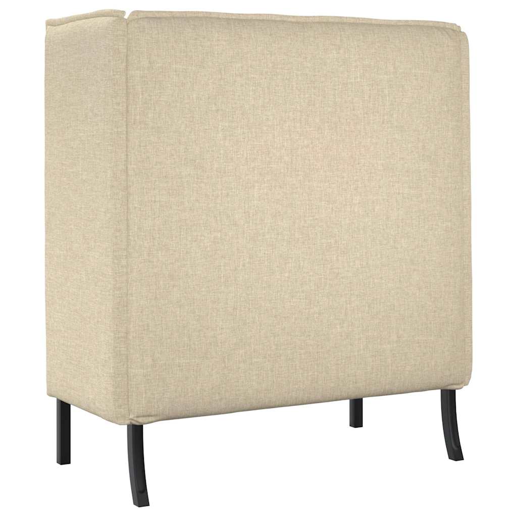 Canapé à Haut Dossier 101cm Crème tissu