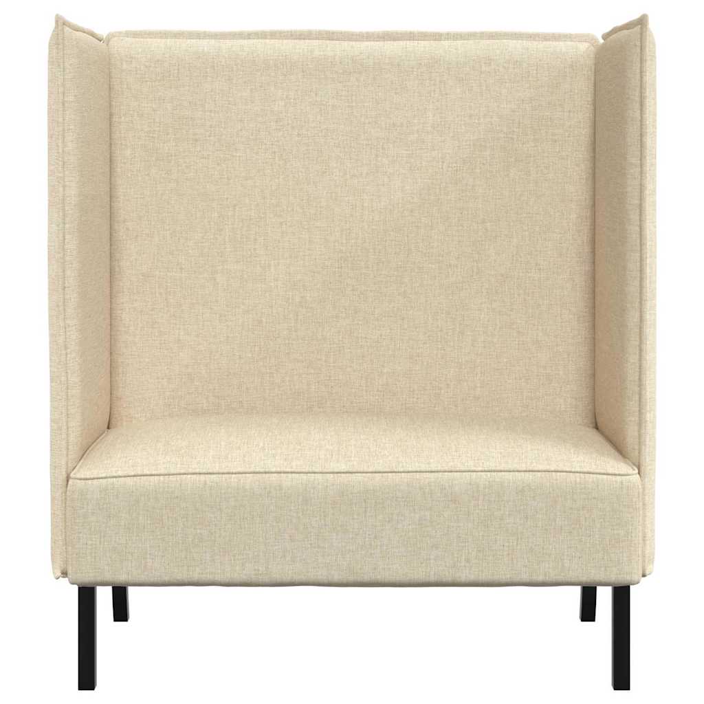 Canapé à Haut Dossier 101cm Crème tissu