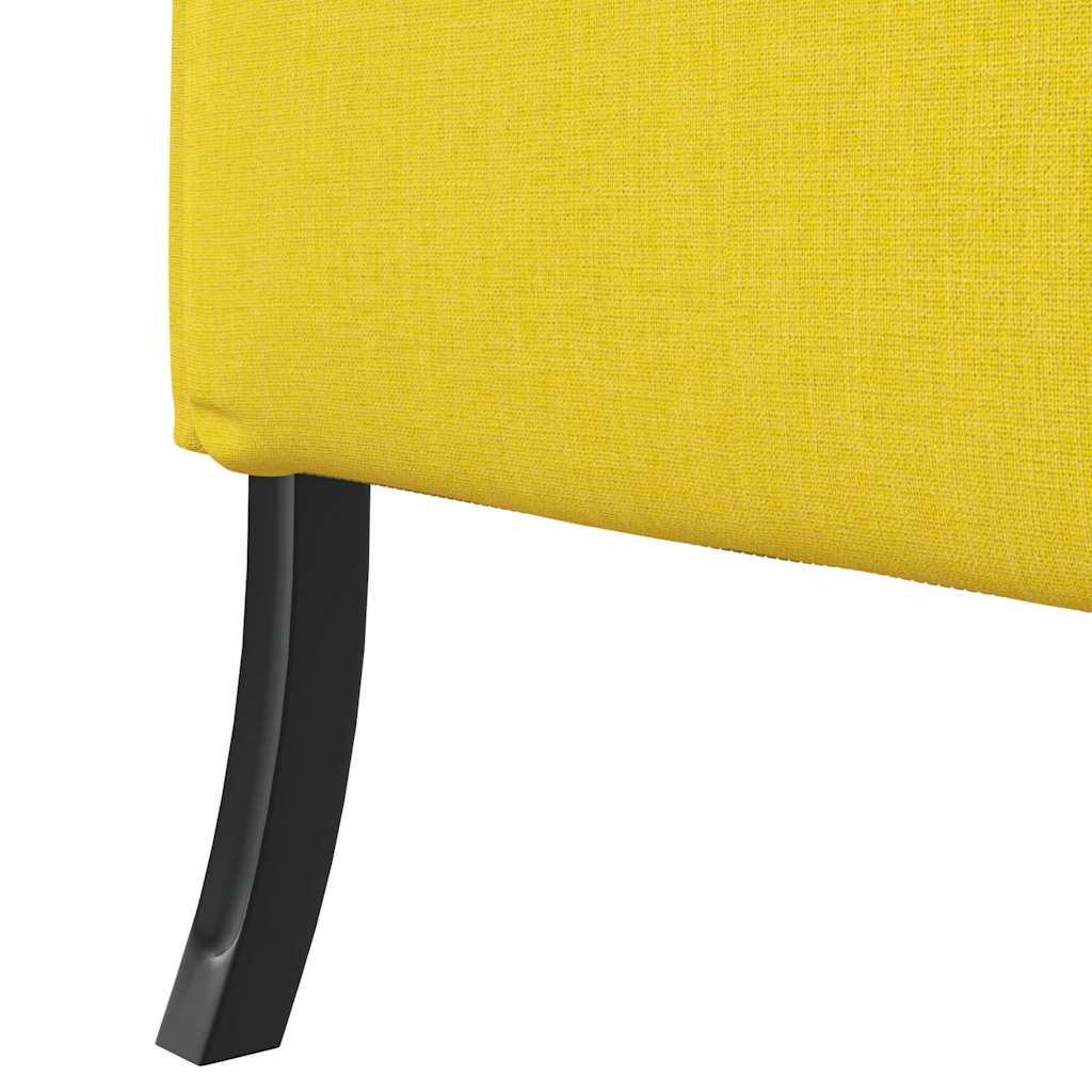 Canapé à Haut Dossier Jaune clair 109 x 56 x 121 cm tissu - XIOS