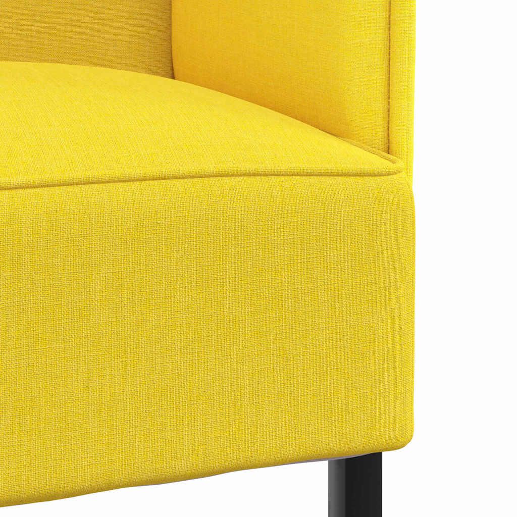 Canapé à Haut Dossier Jaune clair 109 x 56 x 121 cm tissu - XIOS