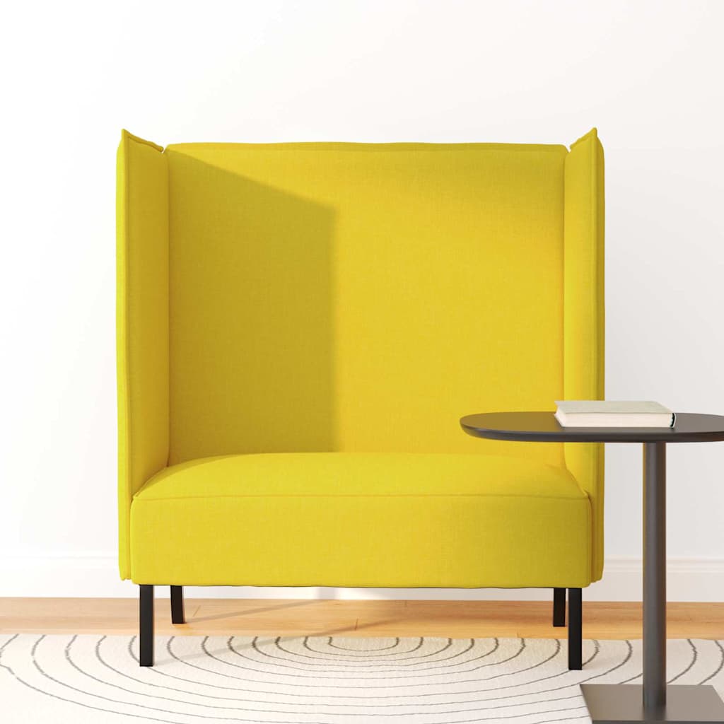 Canapé à Haut Dossier Jaune clair 109 x 56 x 121 cm tissu - XIOS